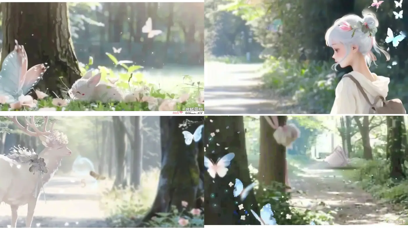 Enchanted Forest Whispers: A Gentle Pastel Dreamscape - Midjourney sref style