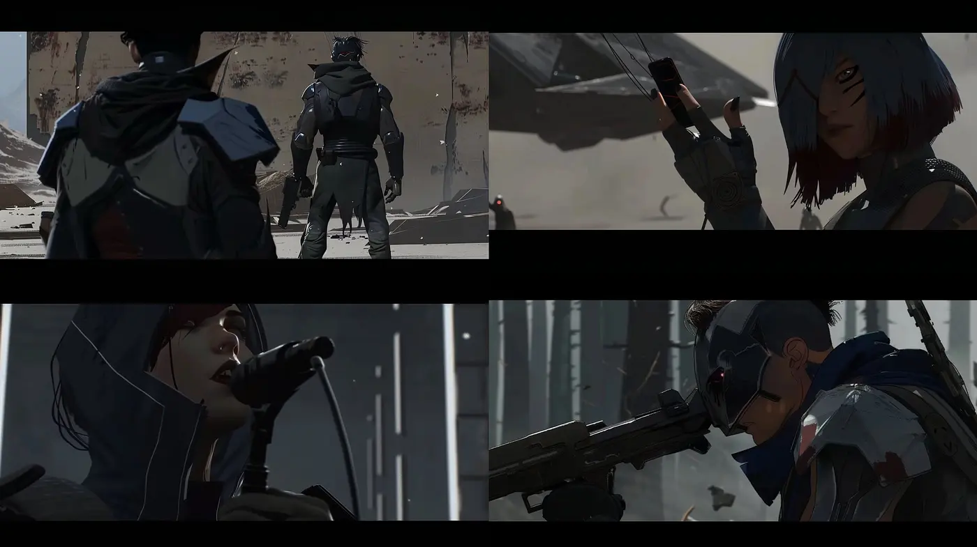 Sleek Futuristic Noir with a Muted Color Palette and Stylized Realism - Midjourney sref style