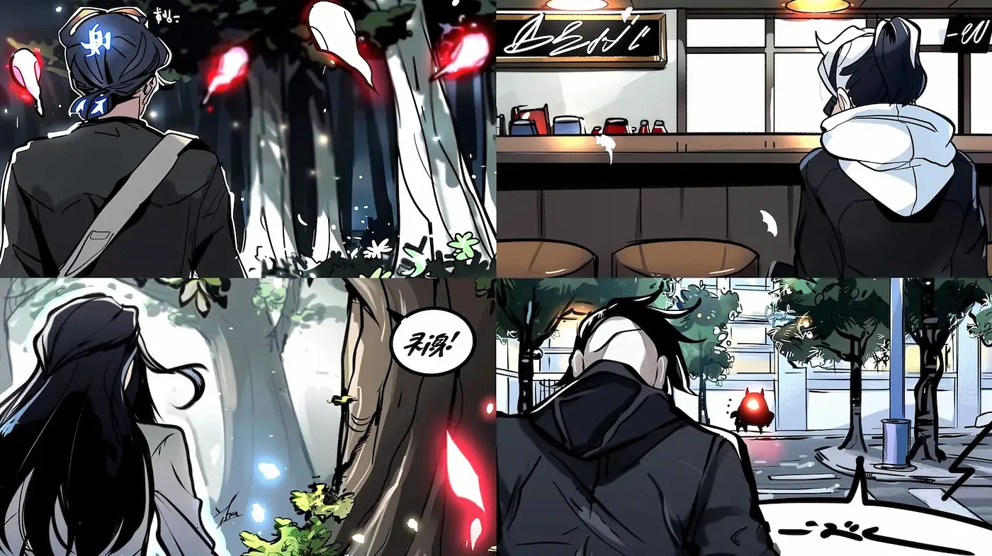 Dynamic visual storytelling with a blend of contemporary aesthetics - Midjourney sref style