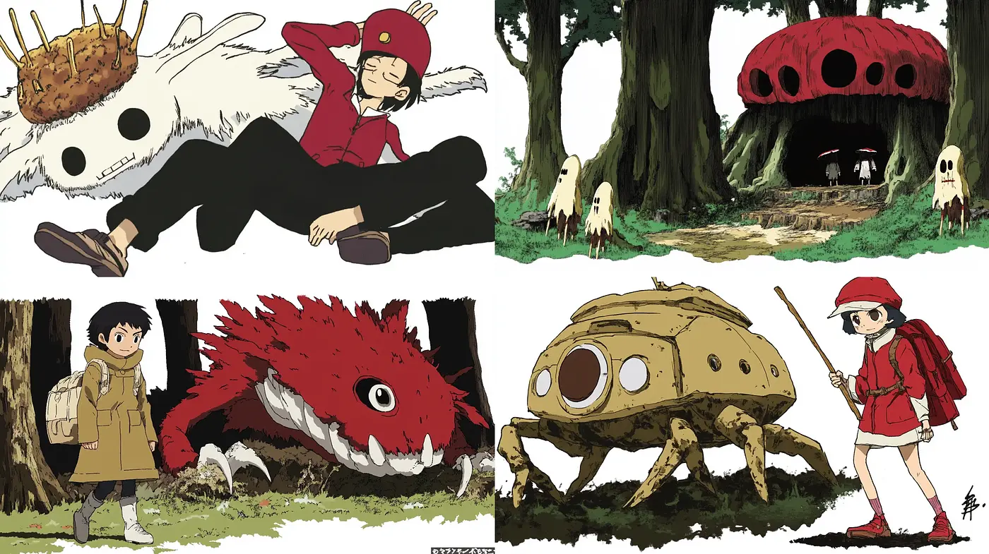 Enchanting Whimsical Anime-Inspired Adventure - Midjourney sref style