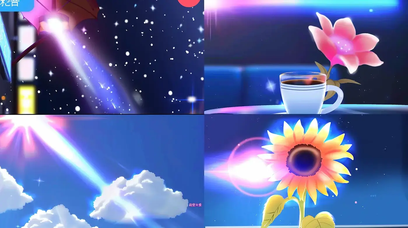 Whimsical and Bright Digital Illustrations with Cosmic Elements - Midjourney sref style