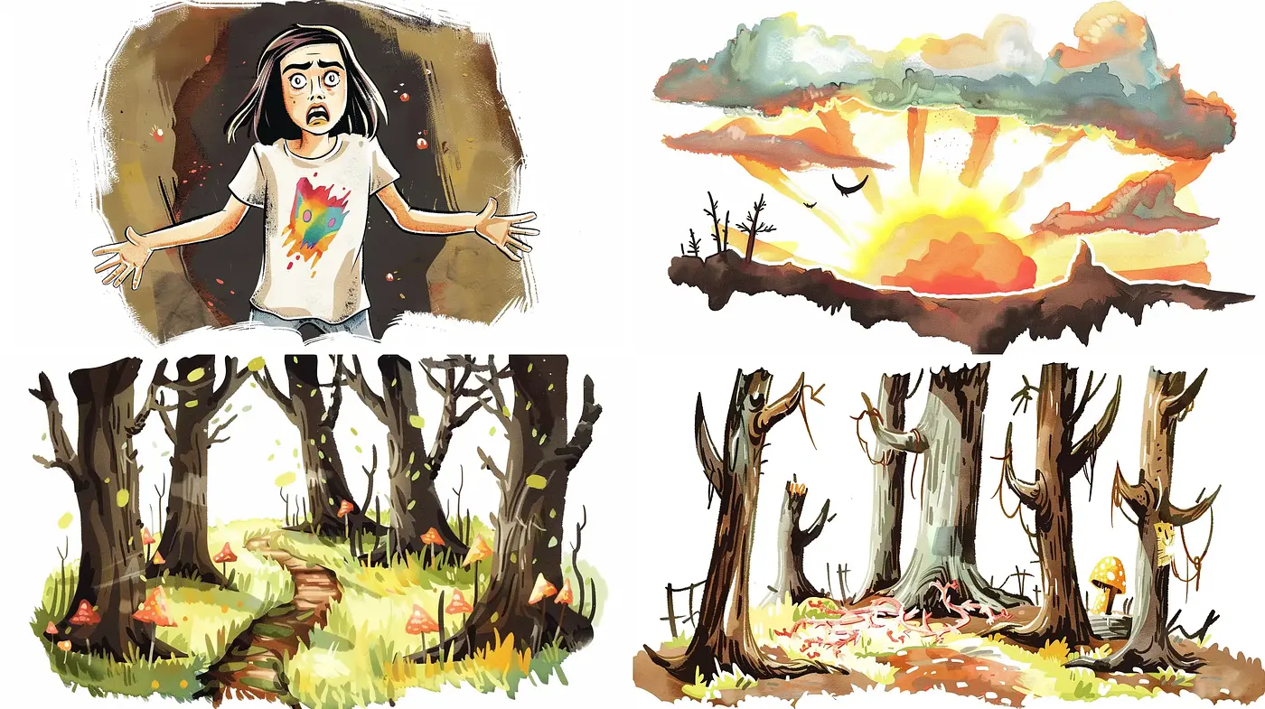 Ethereal Sunlit Nature and Emotional Gestures - Midjourney sref style