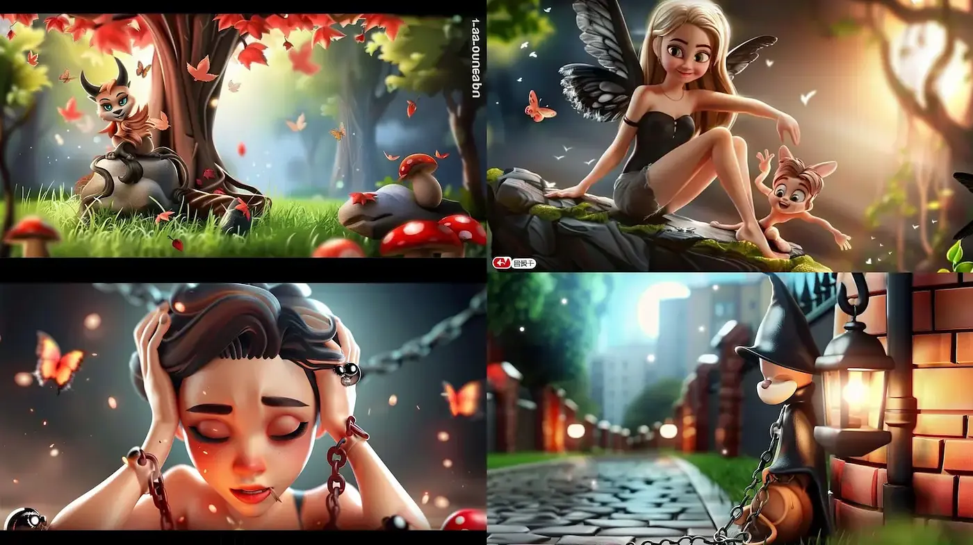 Whimsical Fantasy with Vibrant Elements and Emotional Depth - Midjourney sref style