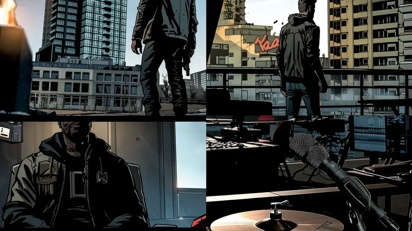 Urban Twilight: Echoes of Graphic Novel Realism - Midjourney sref style