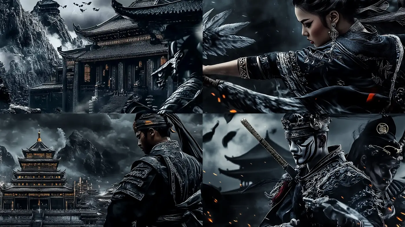 Epic Saga of Ancient Warriors: A Cinematic Tapestry in Monochrome - Midjourney sref style