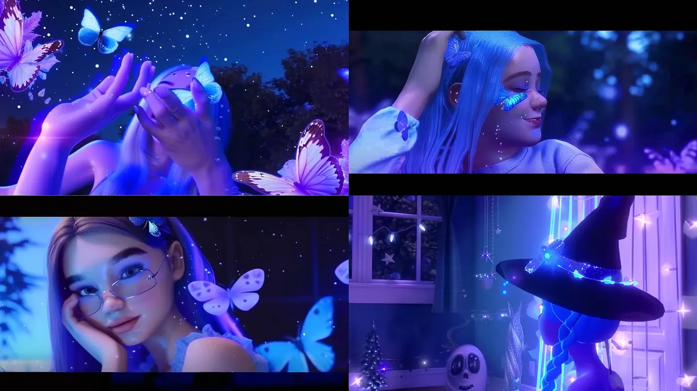 Luminous Nocturne: A Dreamlike Fusion of Digital Paint and Moonlit Hues - Midjourney sref style