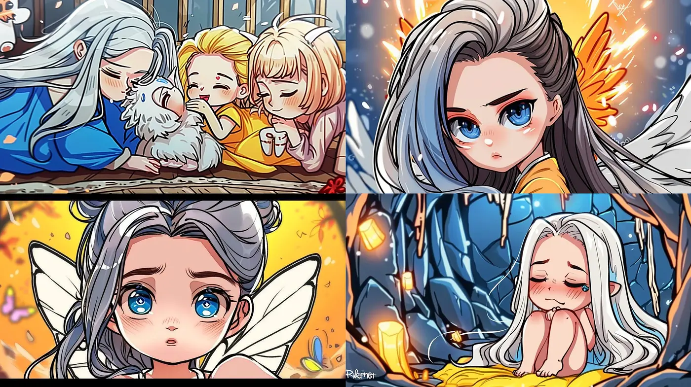 Whimsical Anime-Inspired Digital Paintings with Dynamic Emotion - Midjourney sref style