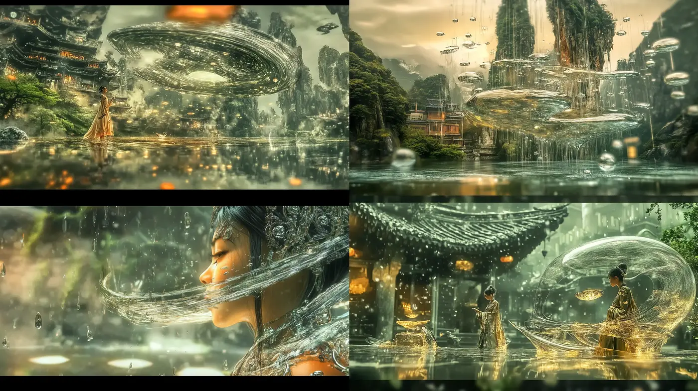 Ethereal Dreamscape Visions in Sepia Tones - Midjourney sref style