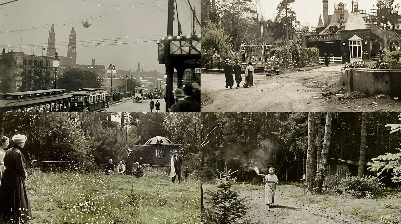 Atmospheric vintage scenes evoking a nostalgic past - Midjourney sref style