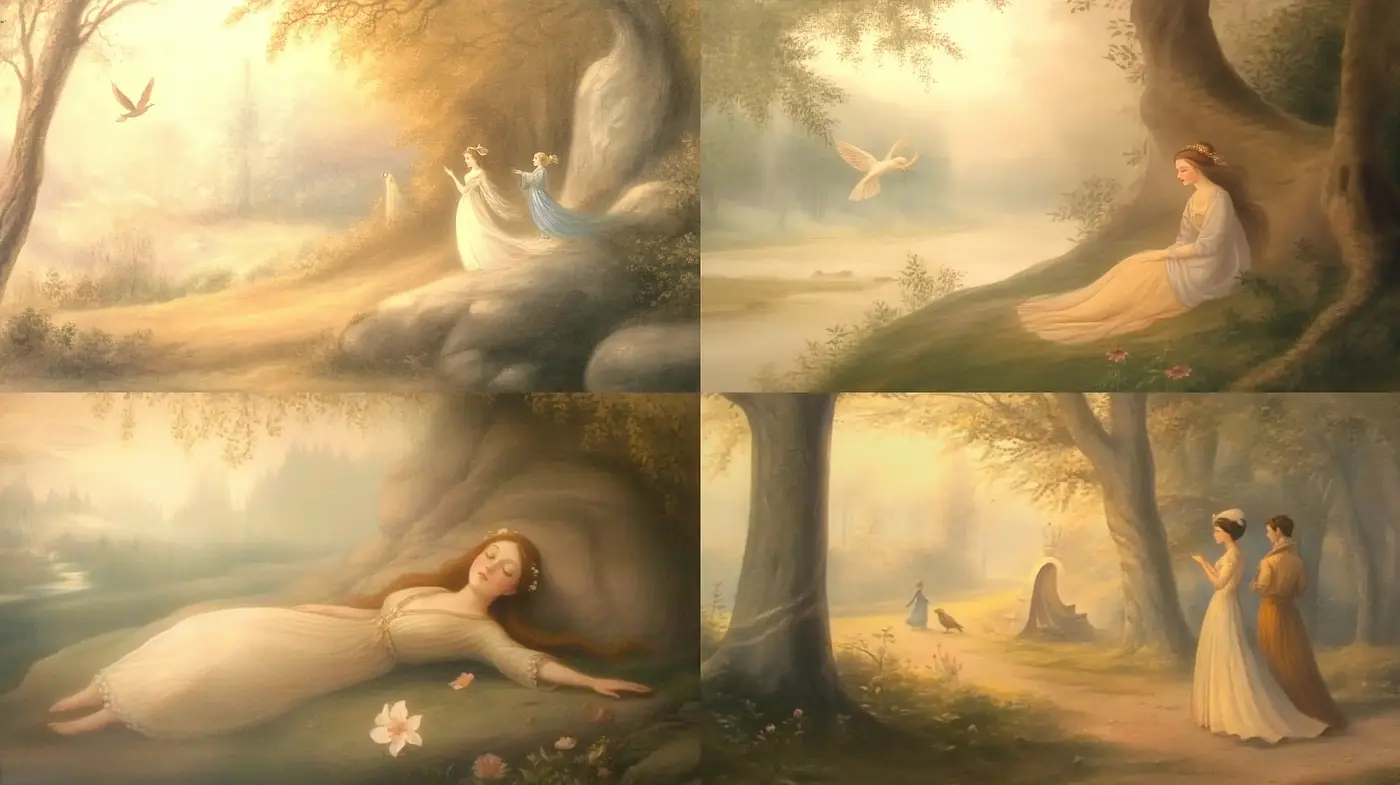 Ethereal Enchantment: A Dreamlike Dive into Romantic Naturalism - Midjourney sref style