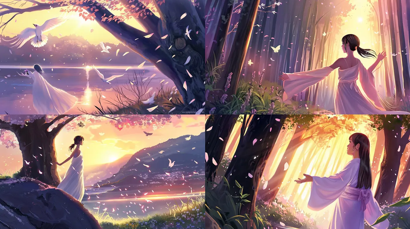 Ethereal Twilight Hues: Consistent Serene Moments in a Dreamlike Artistic Expression - Midjourney sref style