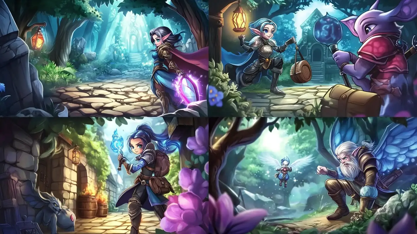 Enchanted Tales of Stylized Fantasy Adventure - Midjourney sref style