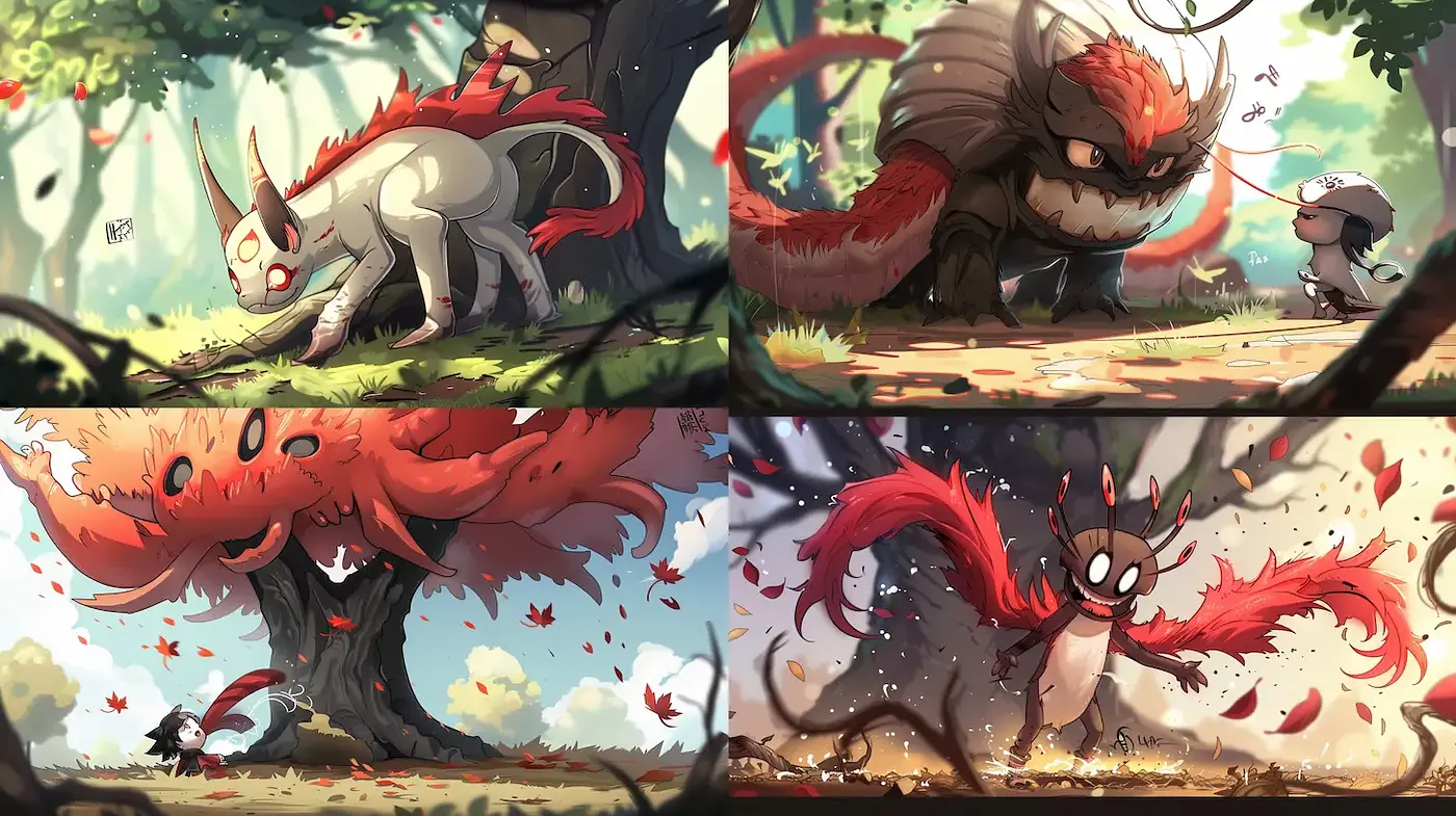 Whimsical and Enchanting Forest Creatures in an Animated Setting - Midjourney sref style