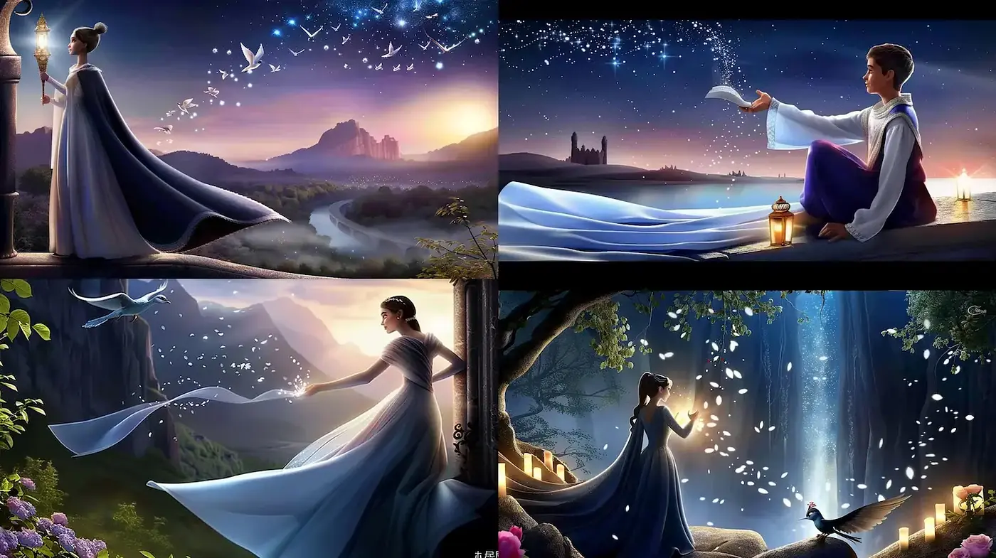 Enchanting Fantasies with Ethereal Elegance and Dreamlike Landscapes - Midjourney sref style