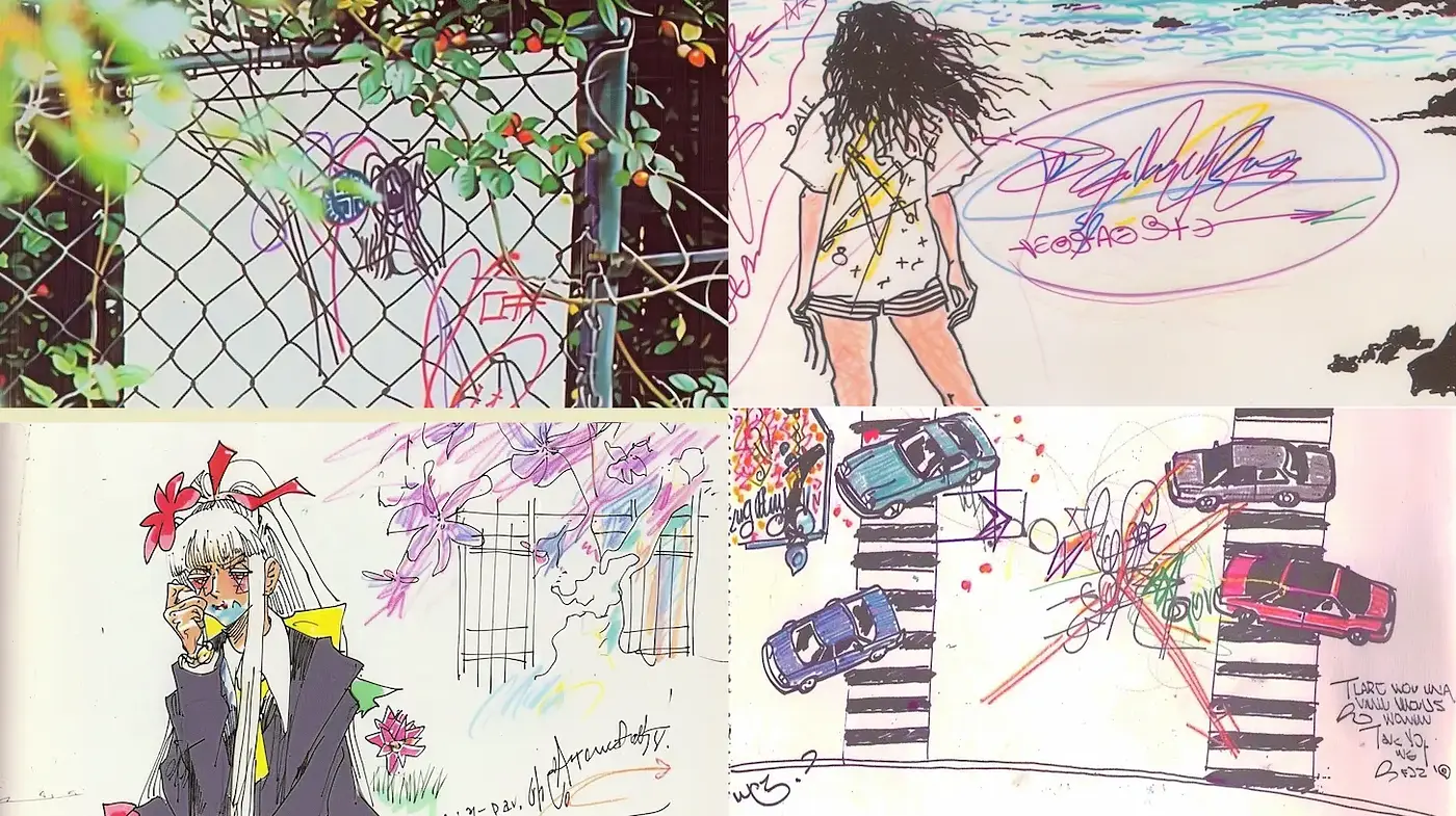 Vibrant Urban Aesthetic Blending Graffiti and Impressionistic Elements - Midjourney sref style