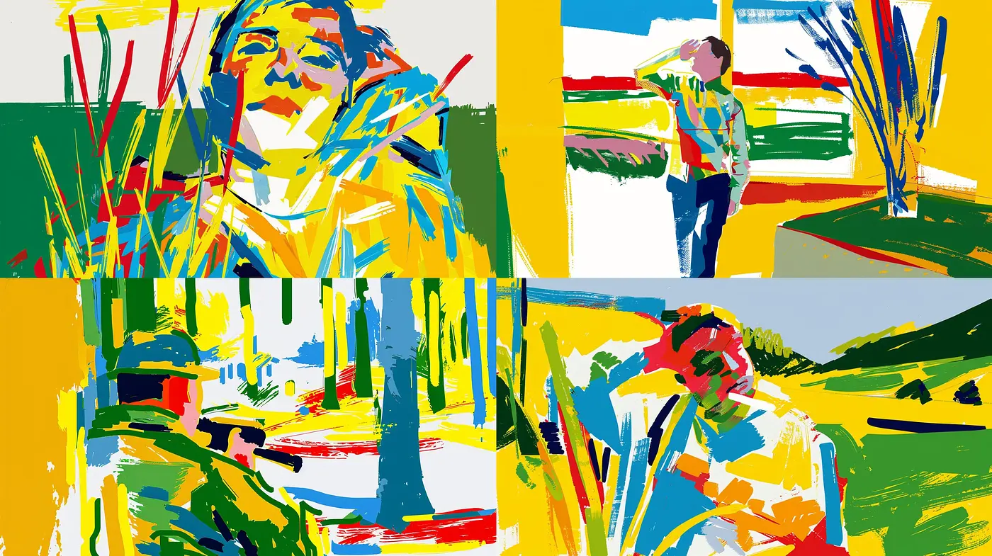 Abstract Expressionist Fauvism with Vibrant Energetic Overtones - Midjourney sref style