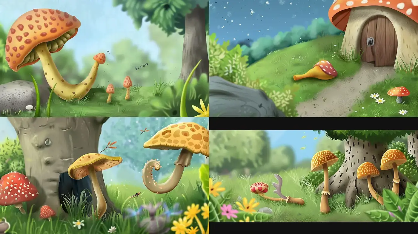 Whimsical and Vibrant Fantasy Landscape - Midjourney sref style