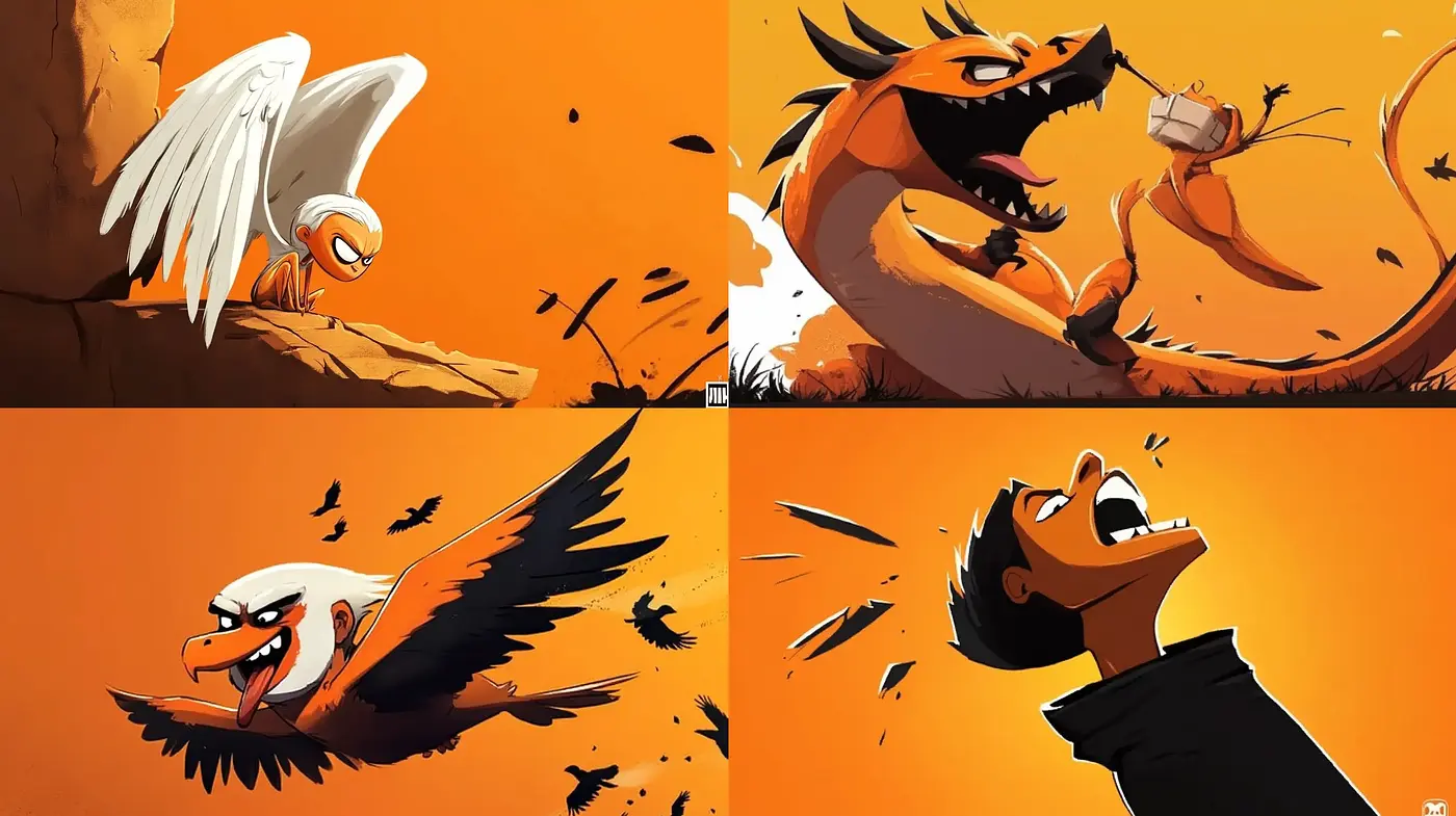 Dynamic Animation-Inspired Expressive Art Style - Midjourney sref style