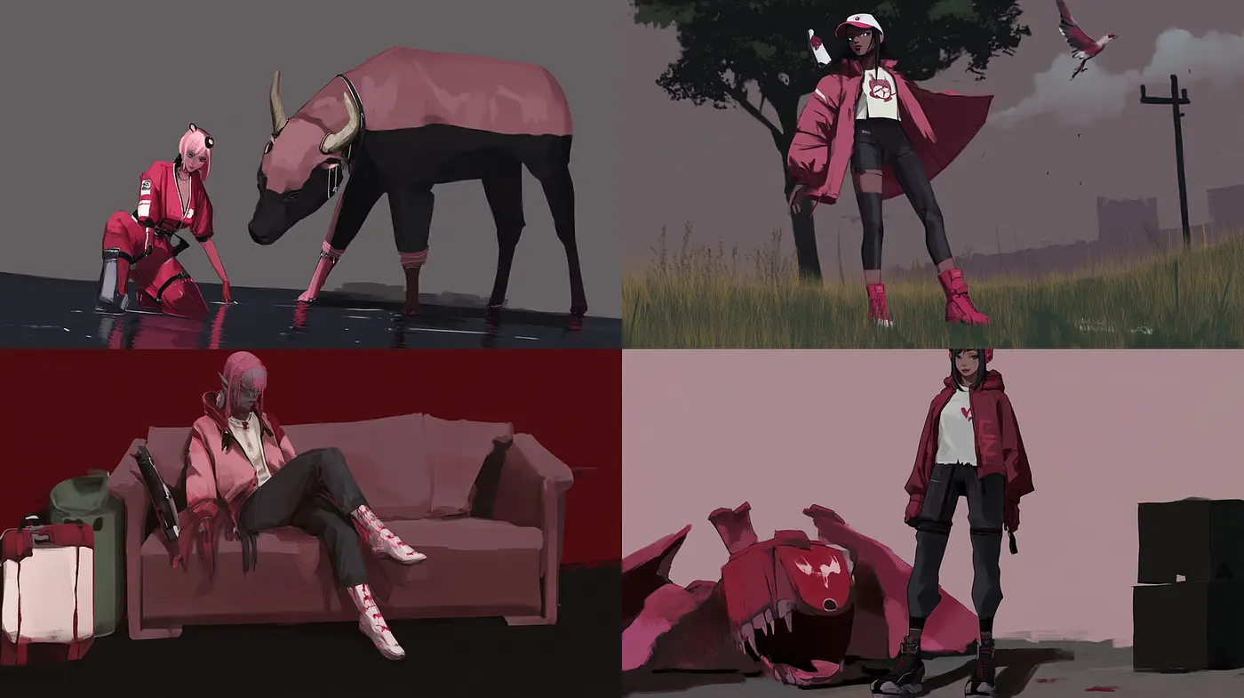Stylized Narrative with Muted Palette and Contemporary Aesthetic - Midjourney sref style