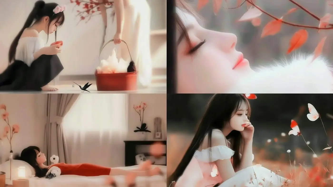 Ethereal Softness in a Blushed Pastel Dream - Midjourney sref style