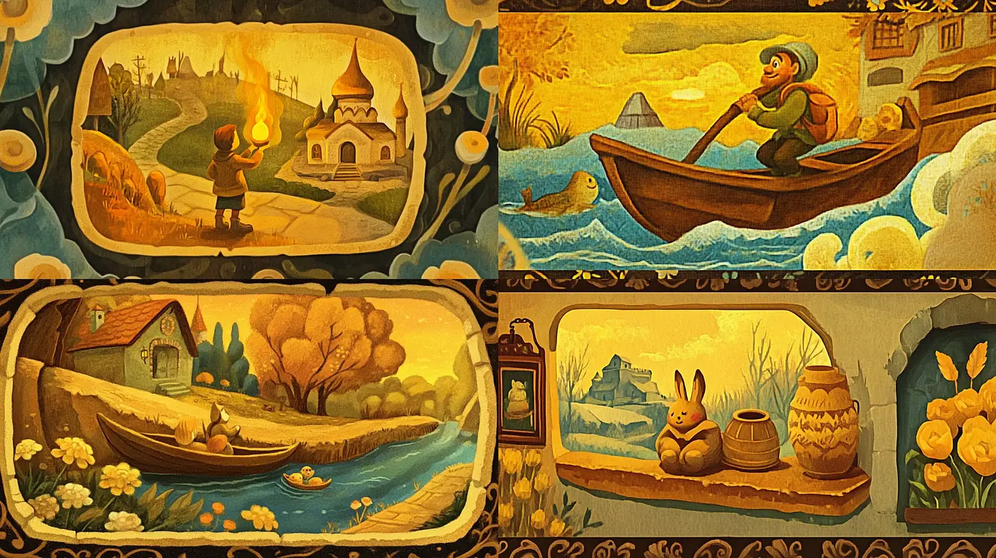 Timeless Storybook Illustration Essence - Midjourney sref style