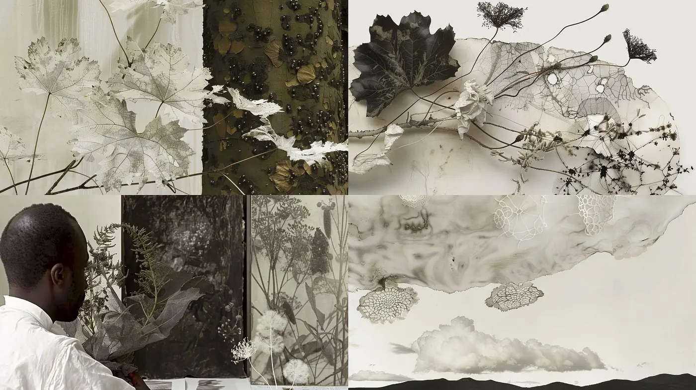 Monochromatic Serenity: An Ode to Textural Nuance and Subdued Elegance - Midjourney sref style