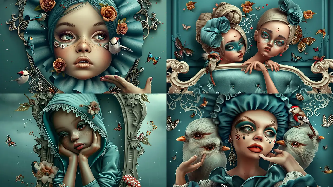 Fantastical Baroque Reverie with Surrealist Overtones - Midjourney sref style