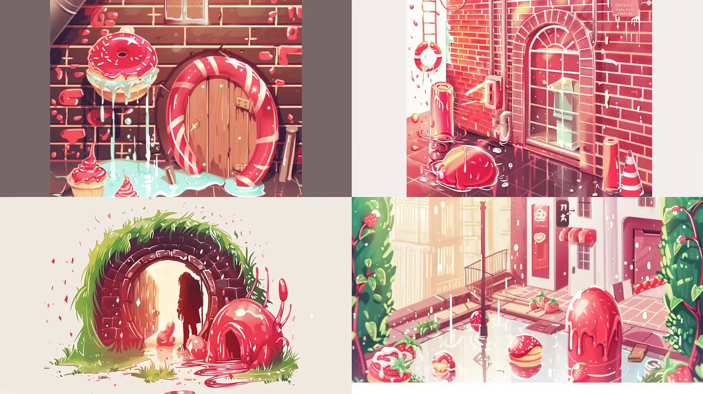 Fusion of Storybook Whimsy and Nostalgic Serenity - Midjourney sref style