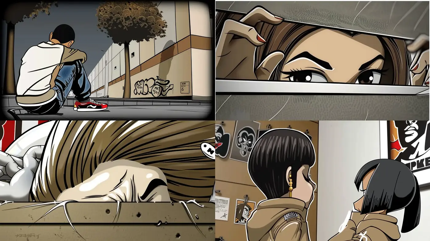 Urban Narratives Through Stylized Comic Book Realism - Midjourney sref style
