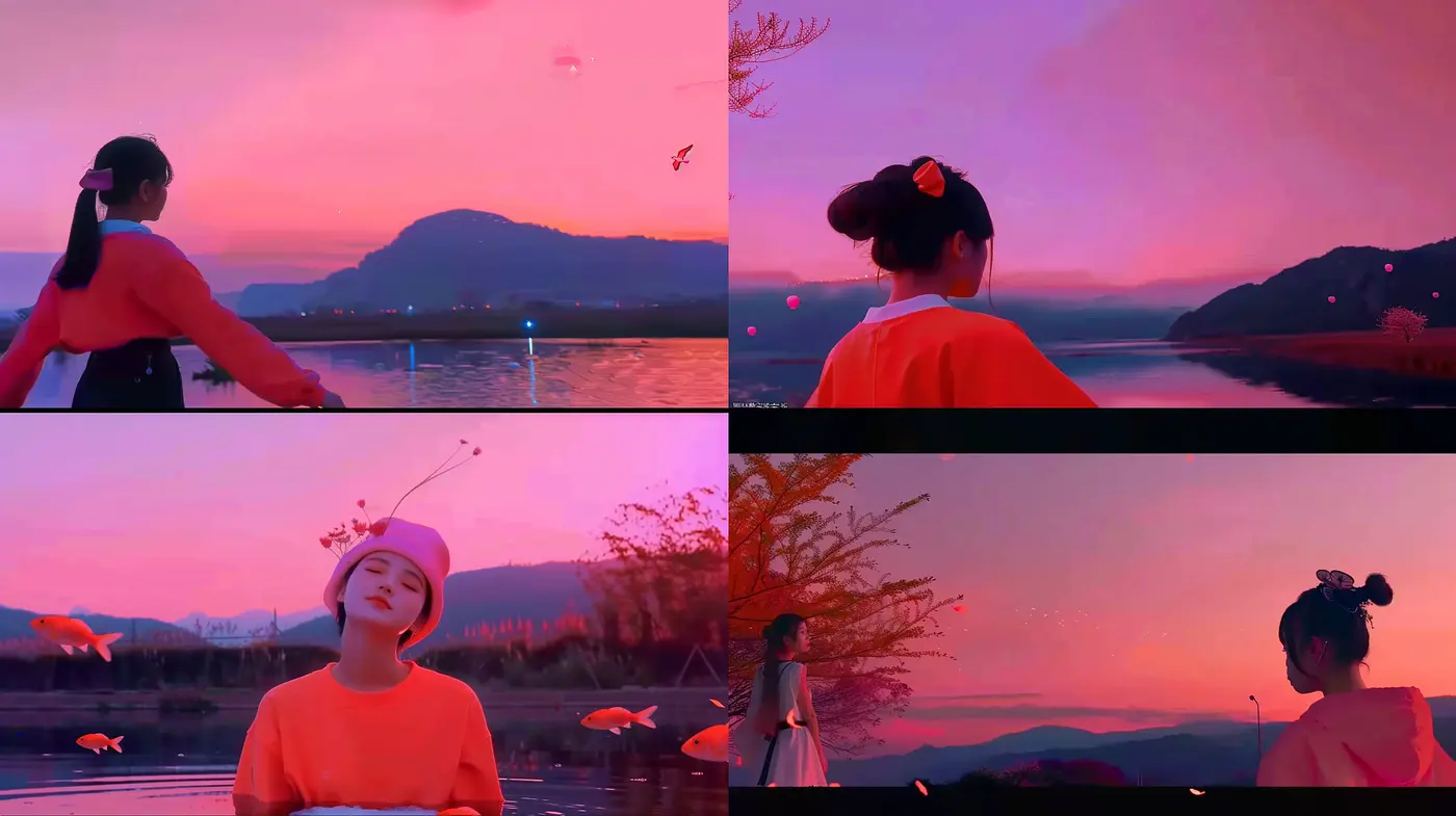 Twilight Serenity: A Harmonious Meld of Digital Impressionism and Anime Aesthetics - Midjourney sref style