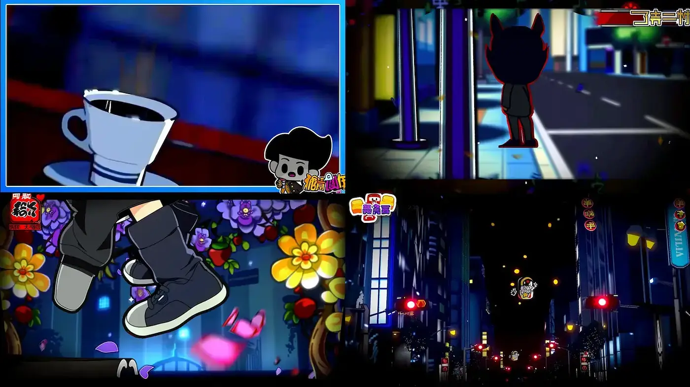 Stylized Urban Nightscapes with Whimsical Elements - Midjourney sref style