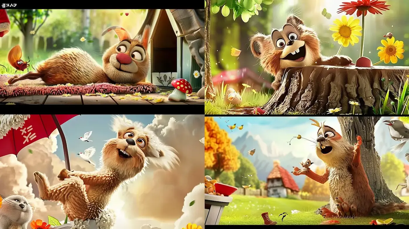Whimsical and Lively Animated Style with Joyful Vibes - Midjourney sref style