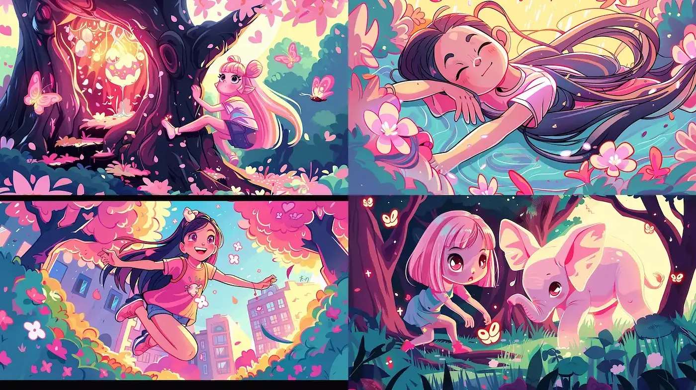 Whimsical and Enchanting Illustrations with a Playful Vibe - Midjourney sref style