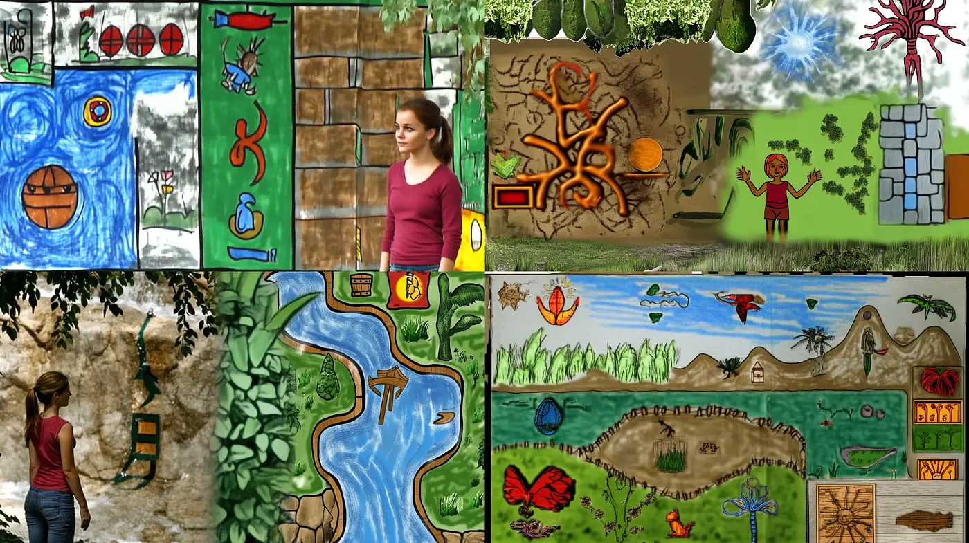 Whimsical Nature-Inspired Tapestry - Midjourney sref style