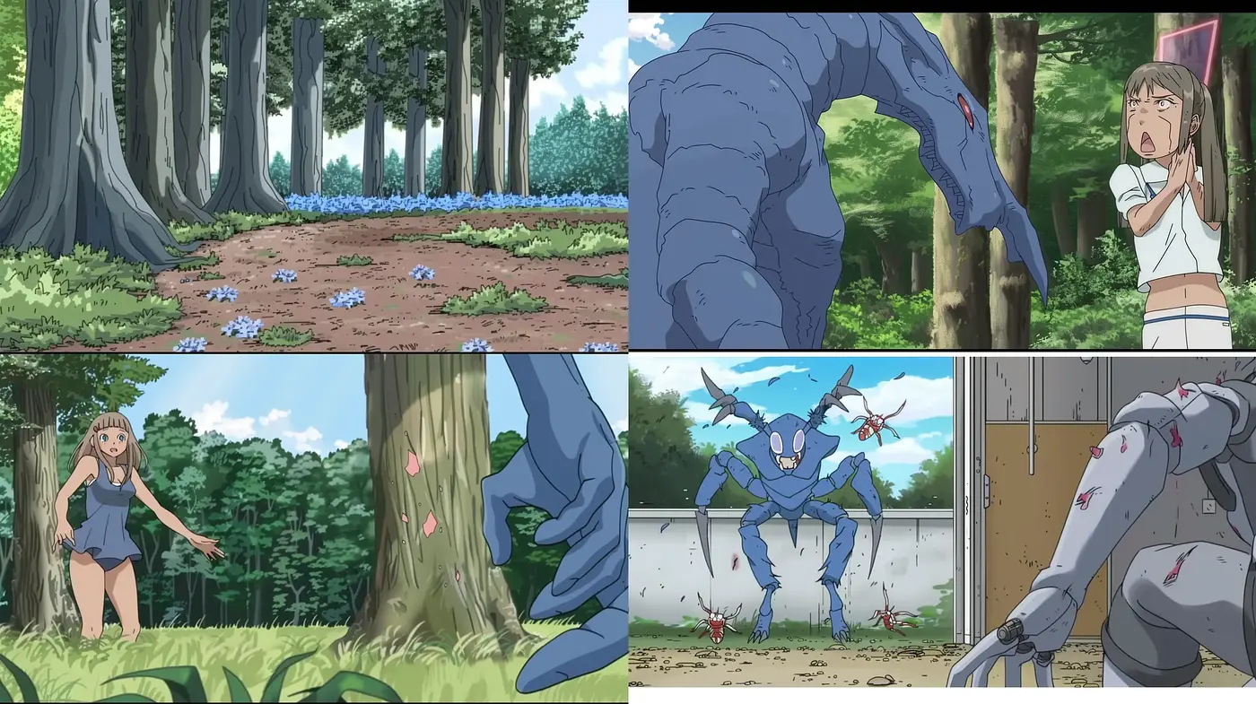 Ethereal Anime-Inspired Woodland and Mecha Fusion - Midjourney sref style