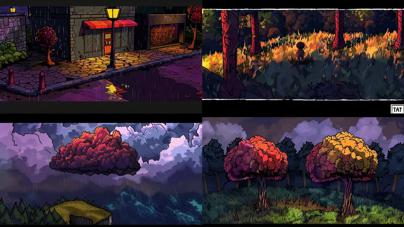 Whimsical Landscape Art with a Palettist Approach - Midjourney sref style