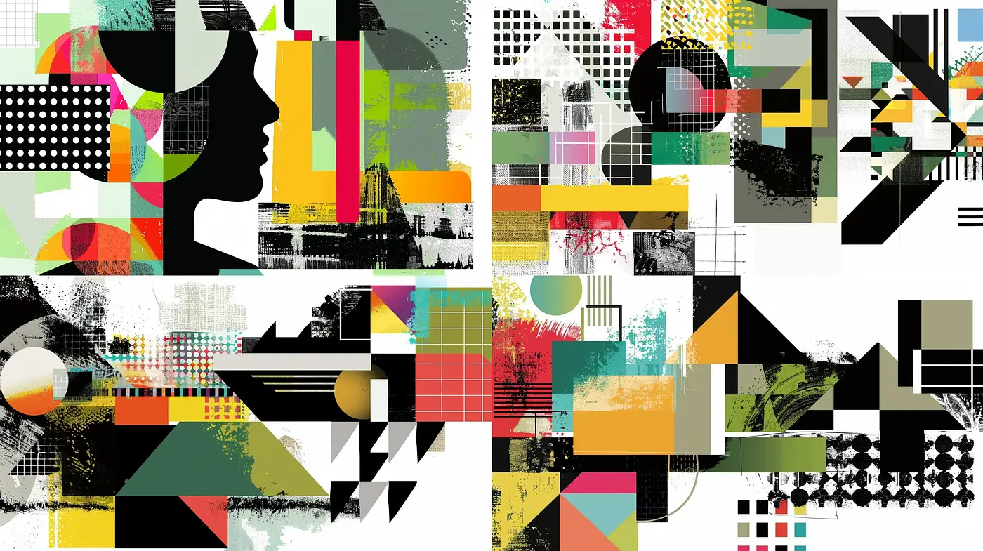 Abstract Geometric Mosaic with a Modernist Twist - Midjourney sref style