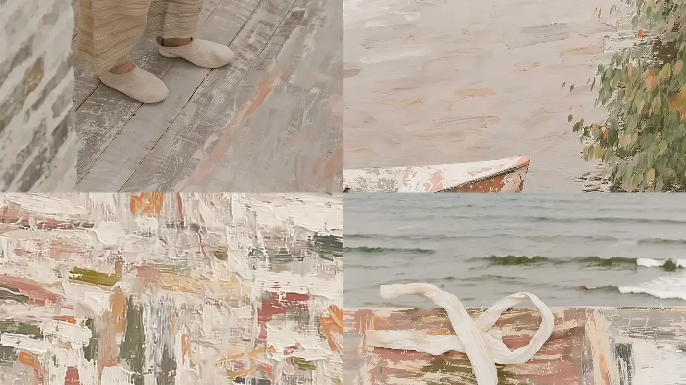 Consistently Subdued Textures: An Abstract Impressionistic Harmony - Midjourney sref style