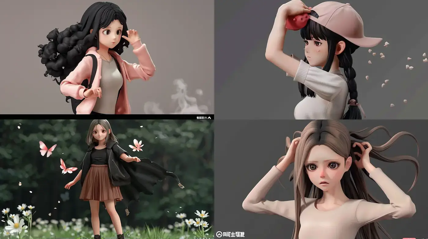 Stylized Characters in a Whimsical, Nature-Inspired Setting - Midjourney sref style