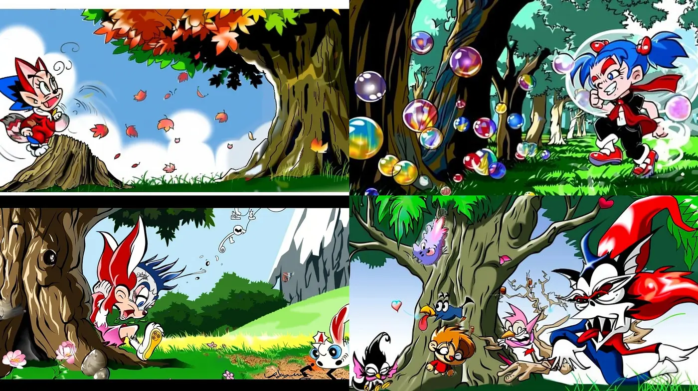 Vibrant Cartoon Extravaganza with a Bold Comic Art Influence - Midjourney sref style
