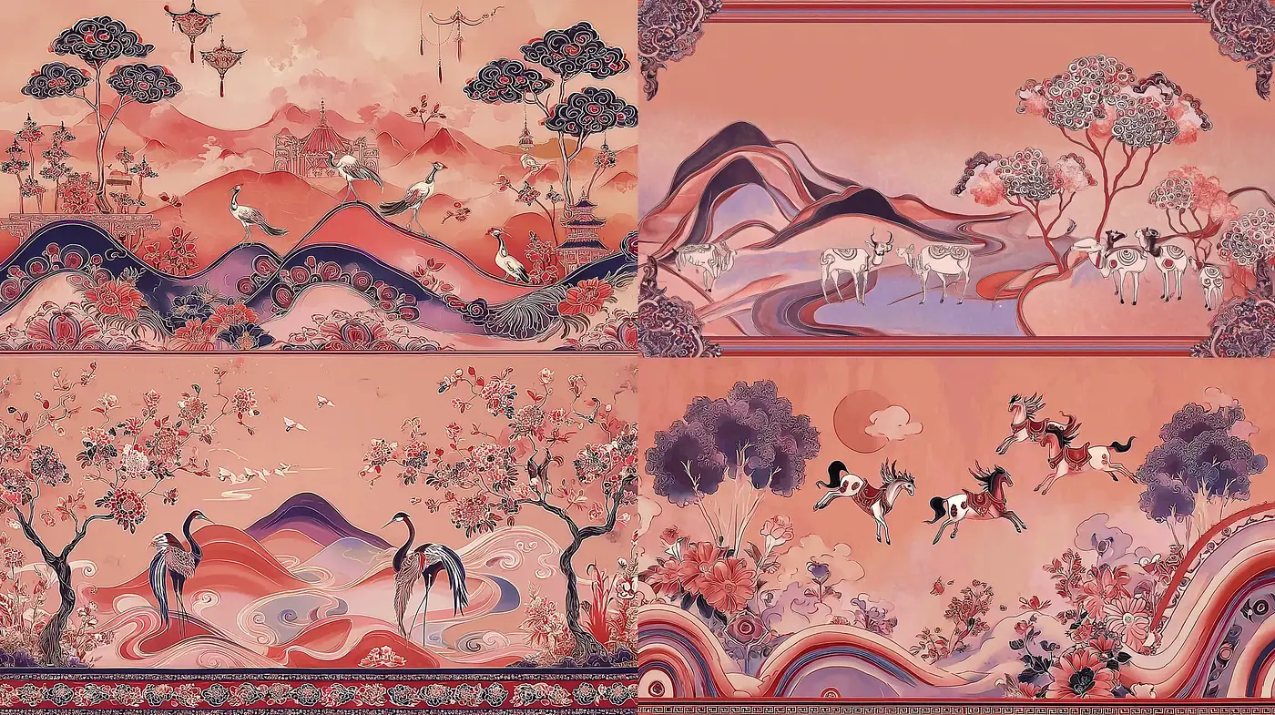 Serene and Harmonious Landscapes with Ethereal Elegance - Midjourney sref style