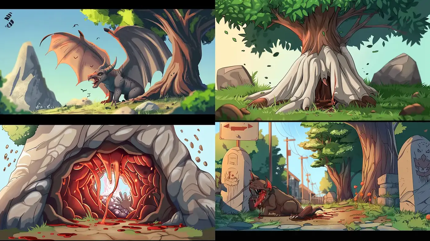 Whimsical and Enchanted Fantasy Landscapes with Consistent Color Dynamics - Midjourney sref style