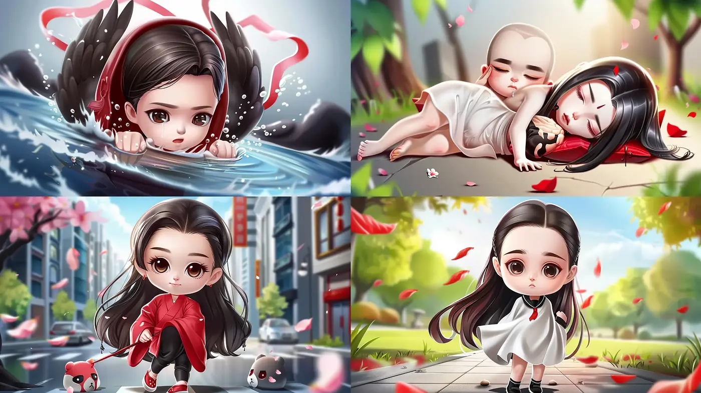 Charming Whimsicality: A Fusion of Vibrant Anime and Stylized Realism - Midjourney sref style