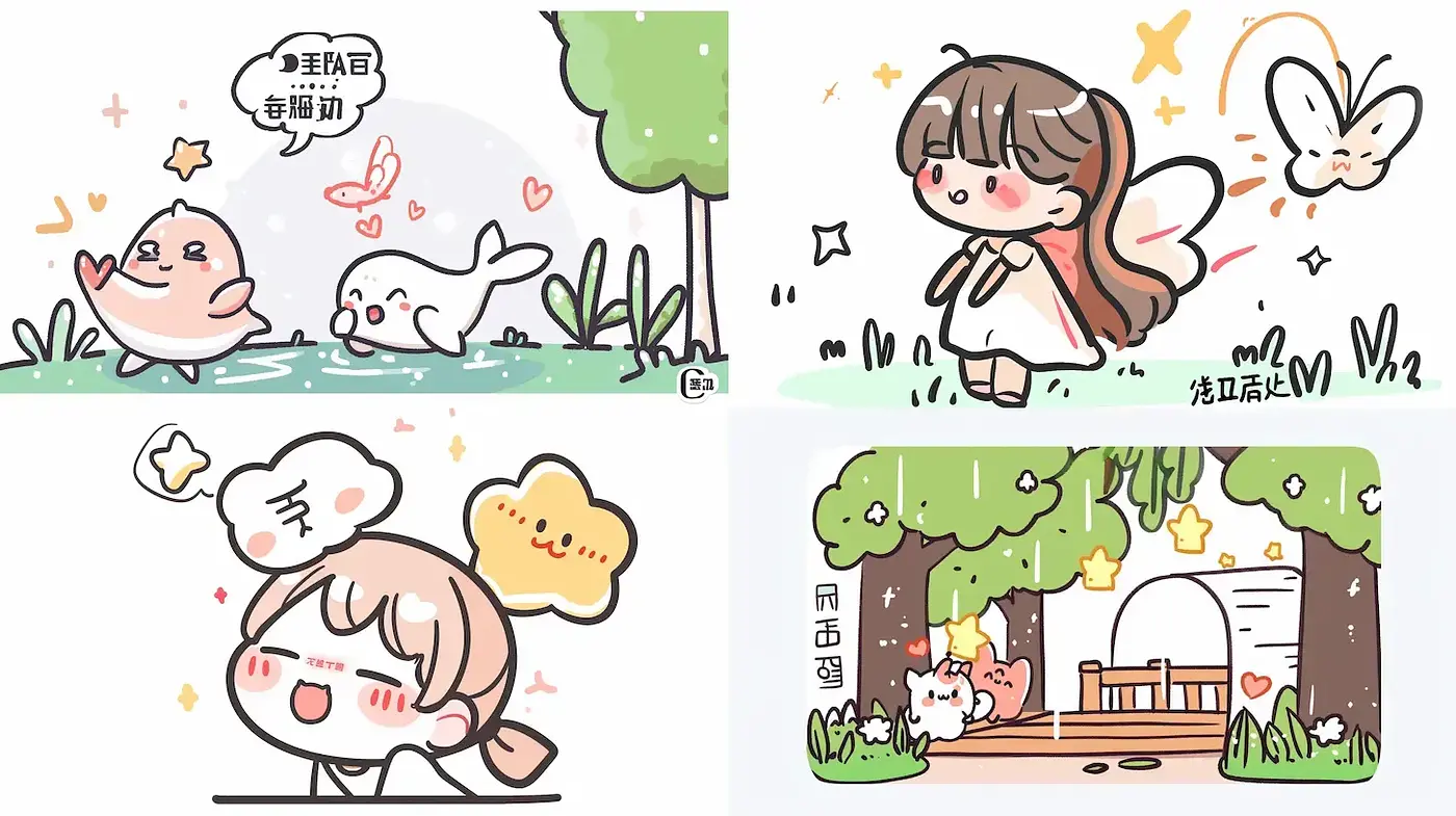 Charming and Whimsical Illustrations with a Playful Aesthetic - Midjourney sref style