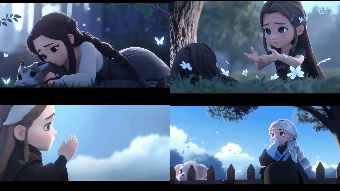 Serene Pastoral Vignettes with Consistent Animated Film Quality Aesthetics - Midjourney sref style
