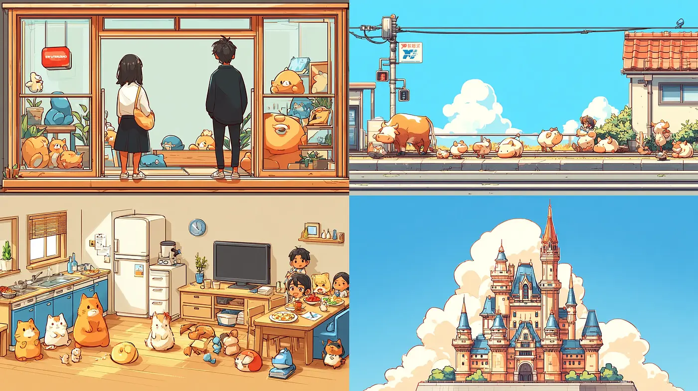 Charming and Inviting Animated Style with Whimsical Elements - Midjourney sref style