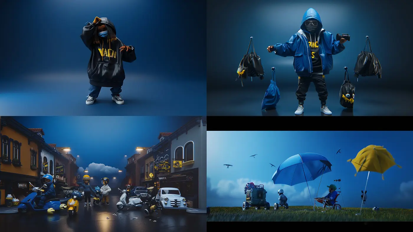 Moody Cinematic Essence with a Vibrant Splash of Surrealism - Midjourney sref style