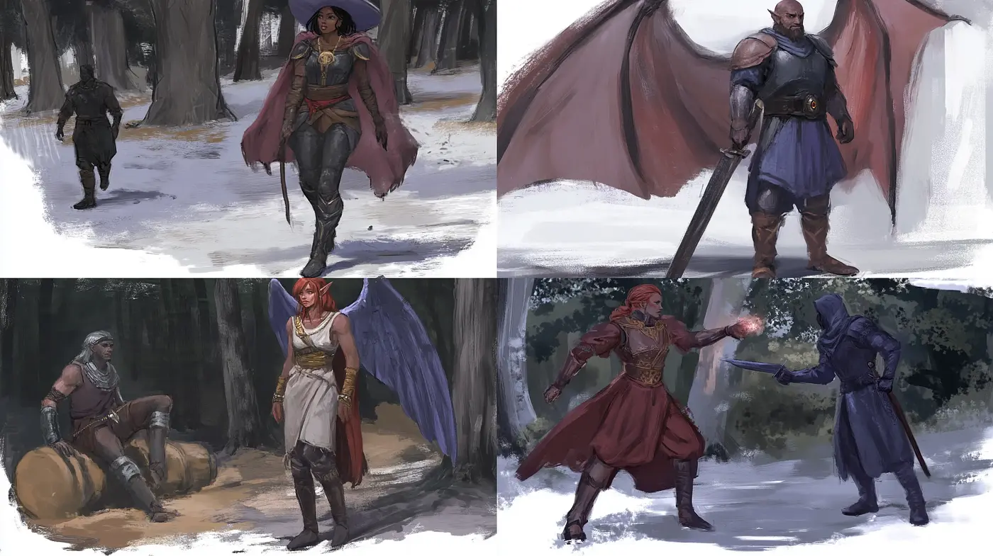 A Midjourney Style - Whispers of Mythical Realms: A Harmonic Dance of ...