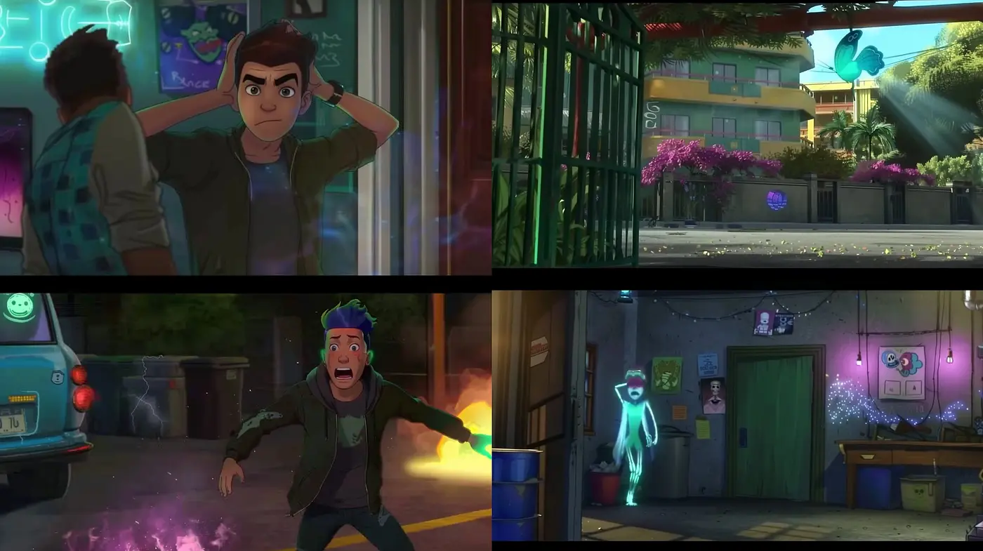 Consistent Luminous Palette with Dynamic Illumination in Animated Urban Settings - Midjourney sref style