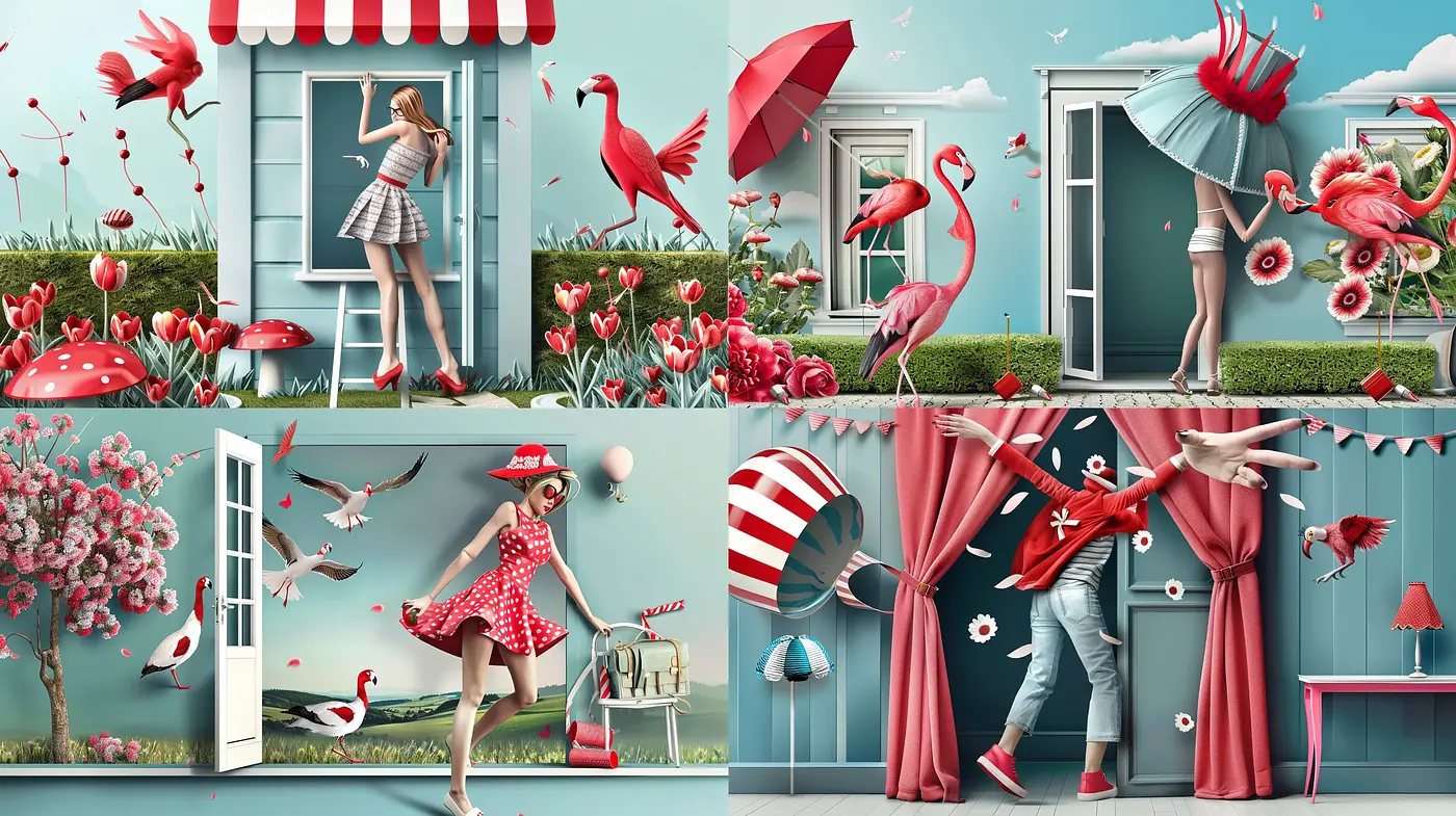 Whimsical Storybook Illustration with Surrealist Undertones - Midjourney sref style